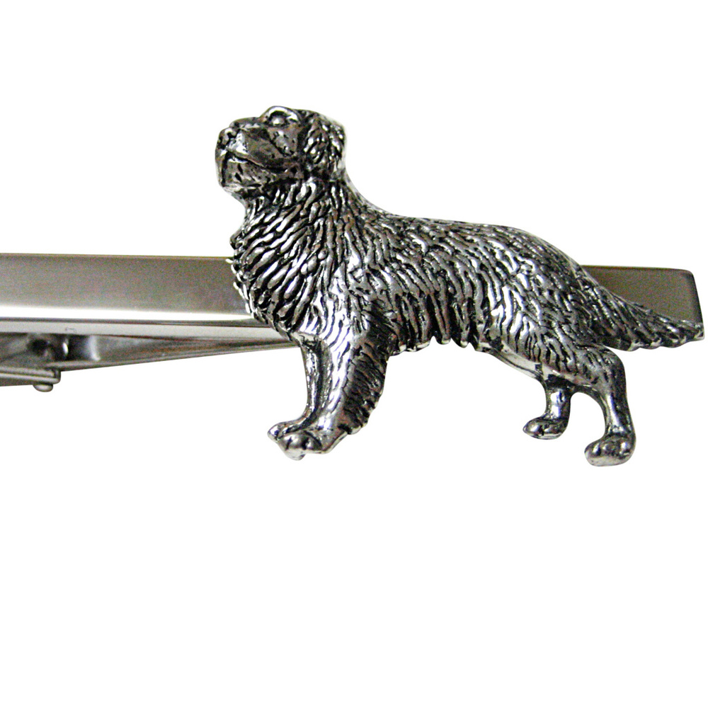 Golden Retriever Dog Square Tie Clip